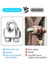12pcs M3 Wire Rope Clip Clamp Fit for 1/8 Wire Rope Secure Loop, 304 Stainless Steel Cable Clamps 1/8,Heavy Duty U Bolt Cable Clamp Fastener with Anti-Loosening Nuts