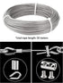 164ft 1/8" PVC Coated Stainless Steel Cable Wire Rope Kit Cable Decking Railing