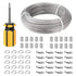328ft 1/8" Stainless Steel Coated Cable Wire Rope Kit for Outdoor Railing W9