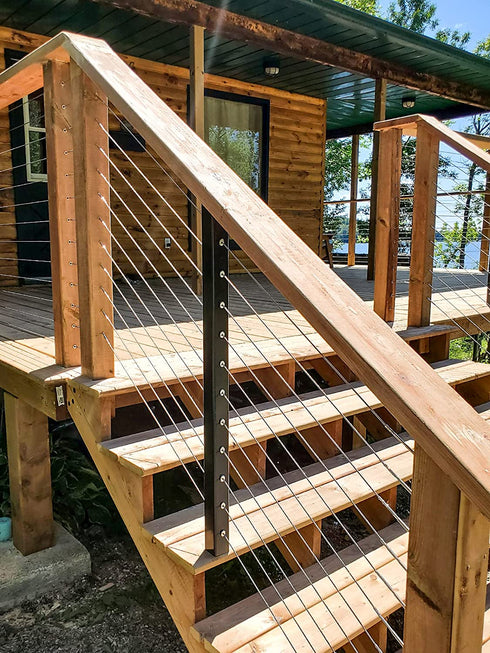 328ft 1/8" Stainless Steel Coated Cable Wire Rope Kit for Outdoor Railing W9