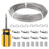 66ft 1/8" Stainless Steel Coated Wire Rope Cable Kit for Cable Railing