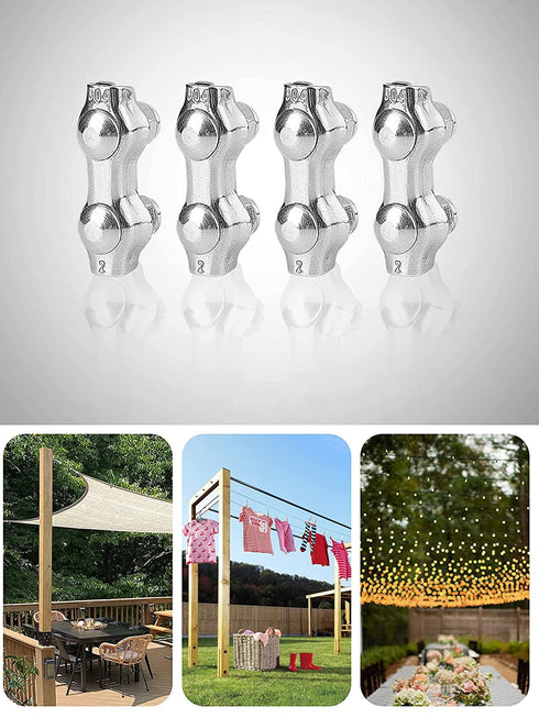 12pcs M2 Duplex Wire Rope Clip Clamp Fit for 1/16 Wire Rope Cable Secure, Stainless Steel Cable Clamp with Anti-Loosening Nuts,Wire Rope Clamp Tool