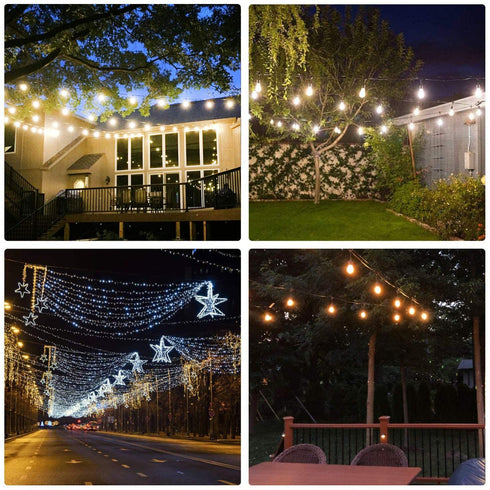 3/32" String Light Suspension Kit with Black PVC Coated Wire Rope Kit 100ft