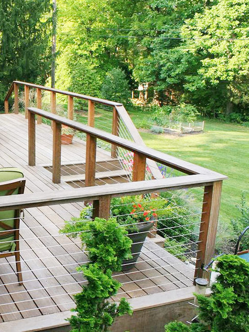 1/8" 66 ft Stainless Steel Wire Rope Kit with Heavy Duty Aircraft Wire Rope Cable