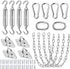 Stainless Steel Sun Shade Sail Hardware Kit 6inch with Chains Rope