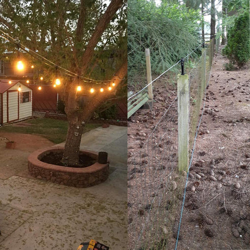 100m/ 2mm Garden Wire Coil Galvanised Wire Fencing with Screw Eyes,Fence Nail