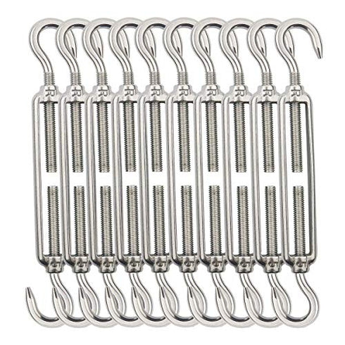 10pcs M5 304 Stainless Steel CC Turnbuckle Wire Tensioner Strainer