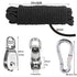 25mm 2Pcs Crane Pulley Block Swivel Hook Single Pulley Block Hanging Wire Towing Wheel 304 Stainless Steel 20 Meter Nylon Pulley Line Rope & Carabiner Snap Hook Clips