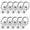 10 Pack D Ring Tie Down Anchors Lashing Rings, 1/4'' D Rings Anchor 1200 lbs Capacity Trailer Anchors Points with Mounting Bracket & 1 Wood Screw Fastener ¡