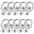 10 Pack D Ring Tie Down Anchors Lashing Rings, 1/4'' D Rings Anchor 1200 lbs Capacity Trailer Anchors Points with Mounting Bracket & 1 Wood Screw Fastener ¡