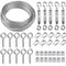 TooTaci Garden Wire/Picture Wire/Wire Fence Roll Kit, PVC Coated Heavy Duty 304 Stainless Steel Cable Rope,Lag Screw Eye Screw,Turnbuckle Wire Tensioner Strainer
