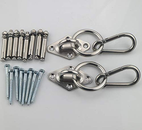 TooTaci Suspension Ceiling Hooks Hammock Swing Hook, Boxing Punch Bag Ceiling Hook with Expansion Bolts, 304 Stainless Steel (set3)