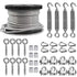 200 ft 3/16" Cable Railing Kit PVC Coated Stainless Steel Wire Rope 4PACK for Light Hanging
