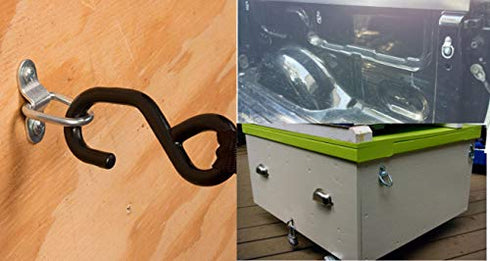 16 Pack D Ring Tie Down Ring Load Anchor Trailer Anchor Forged Lashing Ring, Surface Floor Mount Tie Down Ring, with 1 Wood Screw Fastener for Safe and Secure Hauling