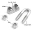 16 Pack M4 Wire Rope Clip Cable Clamp 304 Stainless Steel U Bolt Saddle Fastener for 4mm (5/32 ) Wire Rope Cable Contain Aluminum Crimping Loop