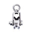 TooTaci Crane Pulley Block Lifting Crane Swivel Hook Hanging Wire Towing Wheel V Type 304 Stainless Steel Duplex Bearing Super Silent Detachable 360 Degree Rotation Heavy Duty Traction Wheel
