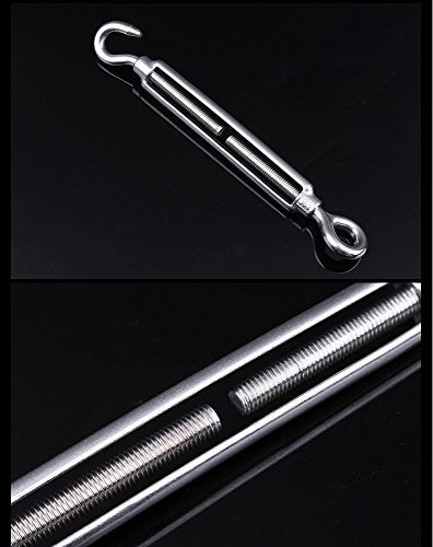 TooTaci Heavy Duty Wire Rope Tension Kits with Turnbuckle and Cable Clamp