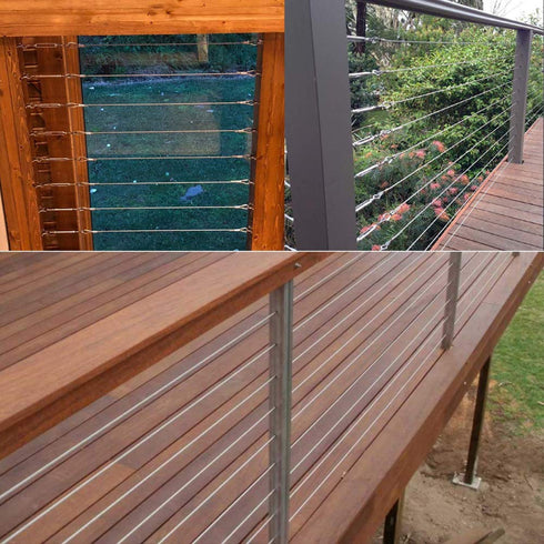 M5 Turnbuckle Kit 1/8 Cable Railing Hardware Kit for Wooden Post