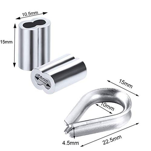 100ft 1/8" Garden Wire Rope Steel Cable Railing Kits A30